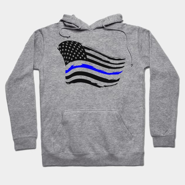 Thin Blue Line Hoodie by busines_night